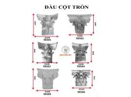 Mẫu phù điêu hoa văn đầu cột tròn 2