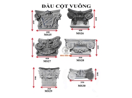 Mẫu phù điêu hoa văn ốp cột vuông 4