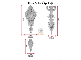 Mẫu phù điêu hoa văn ốp cột 8
